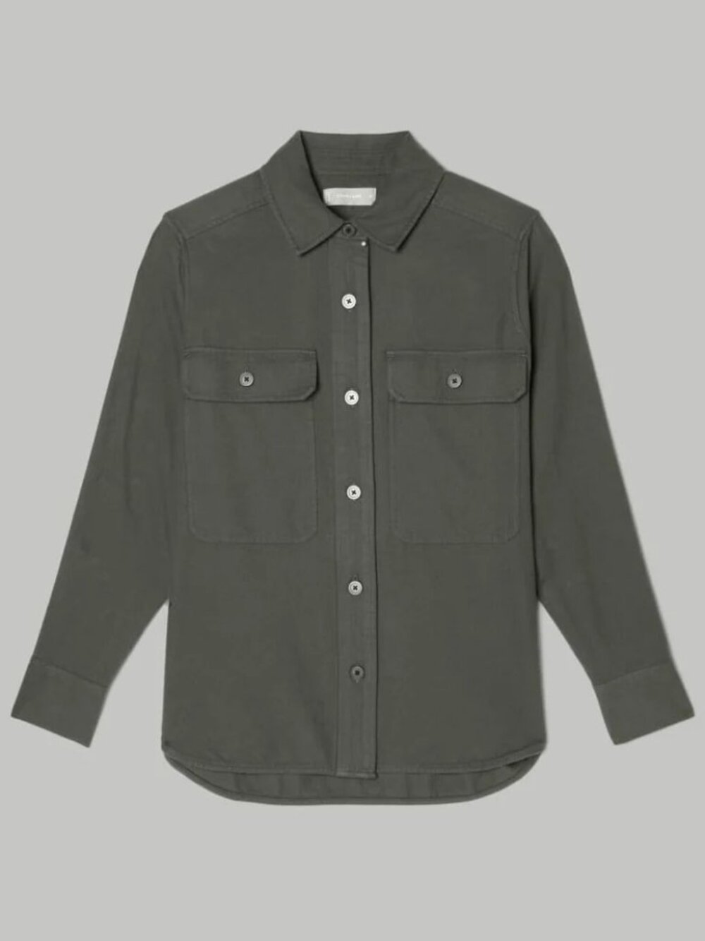 EVERLANE WOMEN'S  CLASSIC COTTON FLANNEL SHIRT KAMBABA OVERSIZED XS